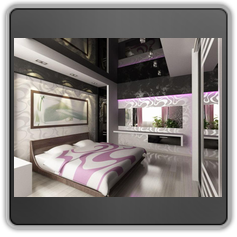 Натяжной потолок в спальне