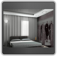 Натяжной потолок в спальне