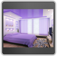 Натяжной потолок в спальне