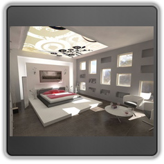 Натяжной потолок в спальне