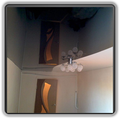 Двухцветные натяжные потолки