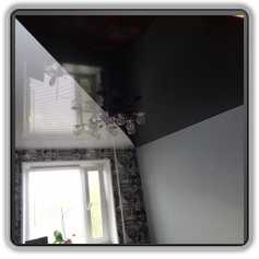 Двухцветные натяжные потолки