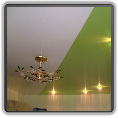 Двухцветные натяжные потолки