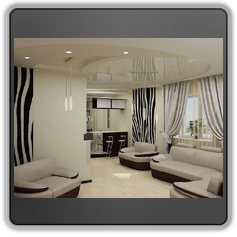 Двухуровневые натяжные потолки