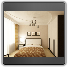 Натяжной потолок в спальне