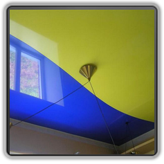 Двухцветные натяжные потолки