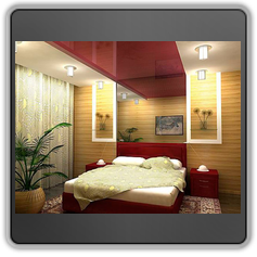 Натяжной потолок в спальне