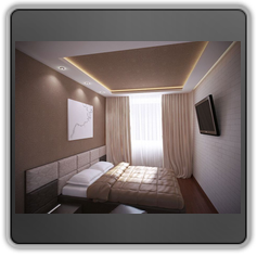 Натяжной потолок в спальне