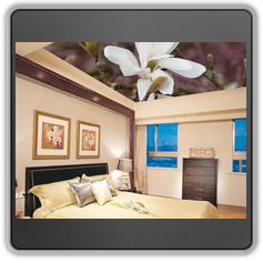 Натяжной потолок в спальне