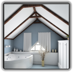 Натяжной потолок в ванной комнате