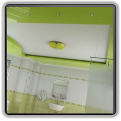 Натяжной потолок в ванной комнате