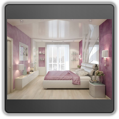 Натяжной потолок в спальне