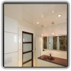 Натяжной потолок в ванной комнате