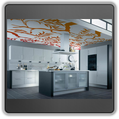 Натяжной потолок на кухне