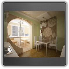 Натяжной потолок на кухне