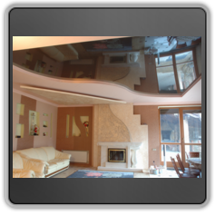 Зеркальный натяжной потолок