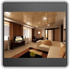 Зеркальный натяжной потолок