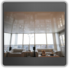 Зеркальный натяжной потолок