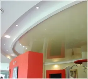 Комбинированные потолки гипсокартон и натяжной