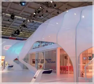 Натяжные потолки на выставочном комплексе