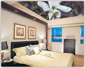 Натяжные потолки из ткани