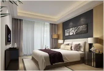 Натяжные потолки в спальне