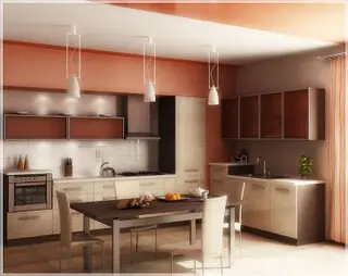 Натяжной потолок на кухне