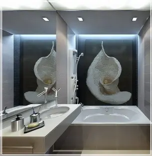 Натяжной потолок в ванной комнате